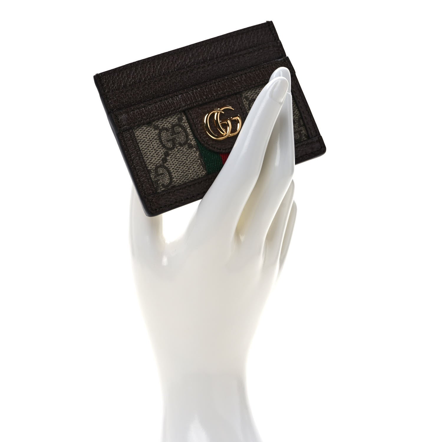 Gucci GG Supreme Monogram Ophidia Card Holder Brown 2 of 7