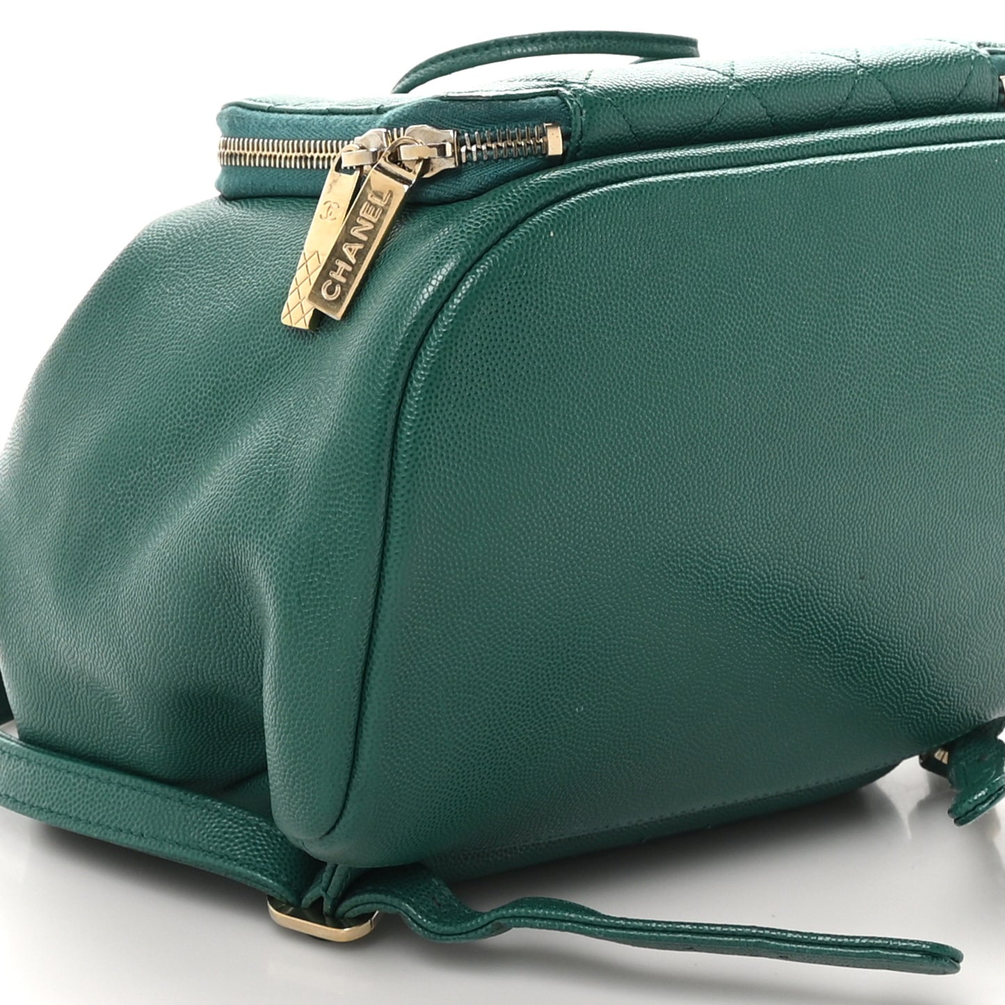 Caviar Quilted Business Affinity Backpack Green