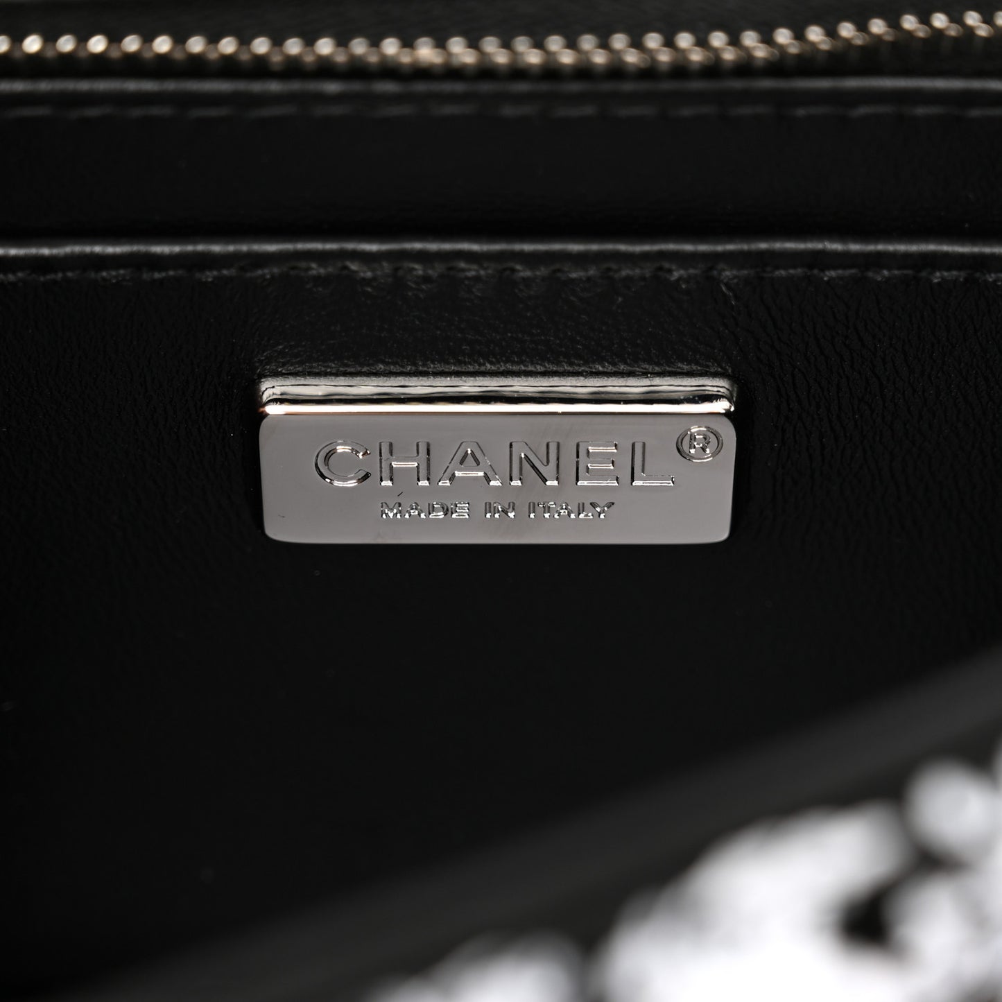 Sequin Houndstooth Small Flap Black White