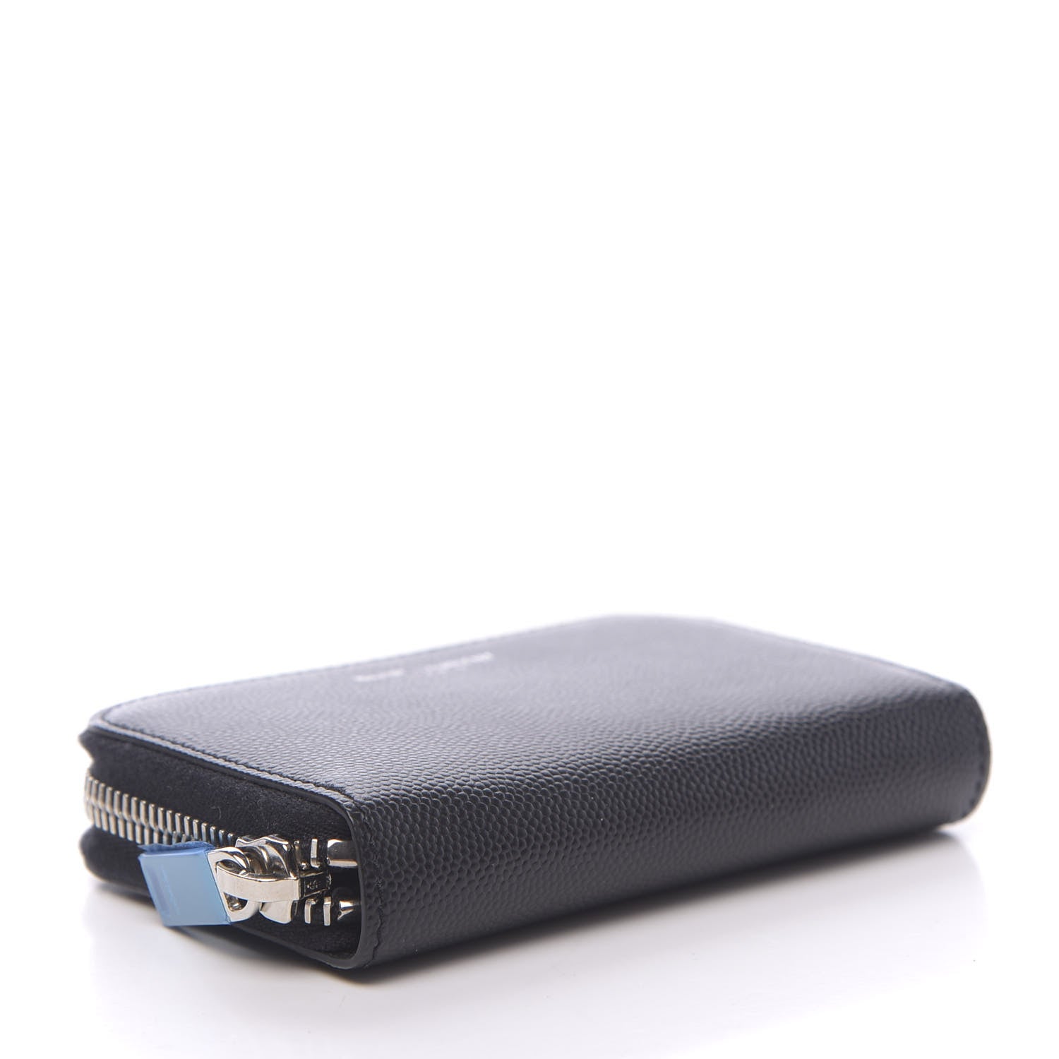 Saint Laurent Grain De Poudre Zip Around Card Holder Black 4 of 7