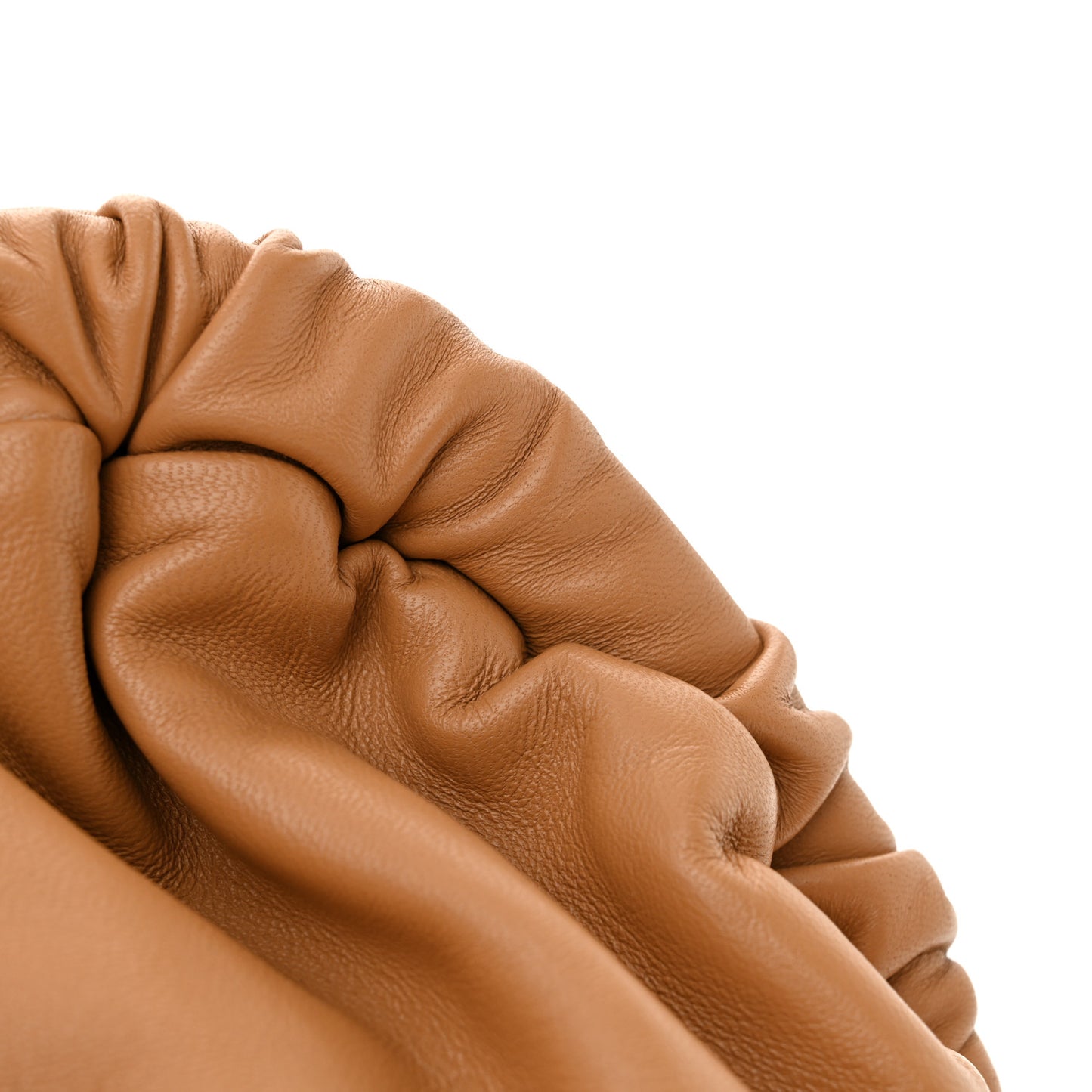 Lambskin Cloud Clutch Caramel