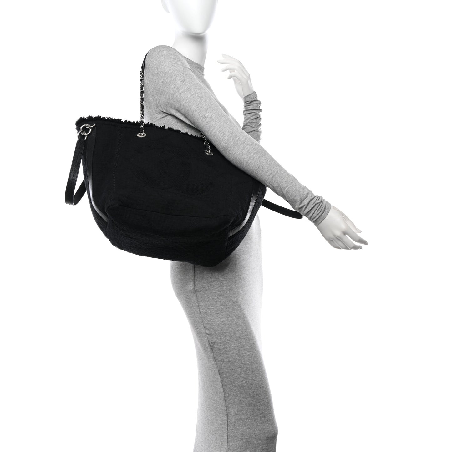 Canvas Small Double Face Tote Black