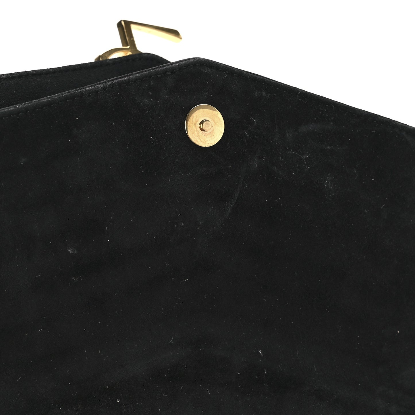 Suede Matelasse Chevron Monogram Medium Sulpice Black