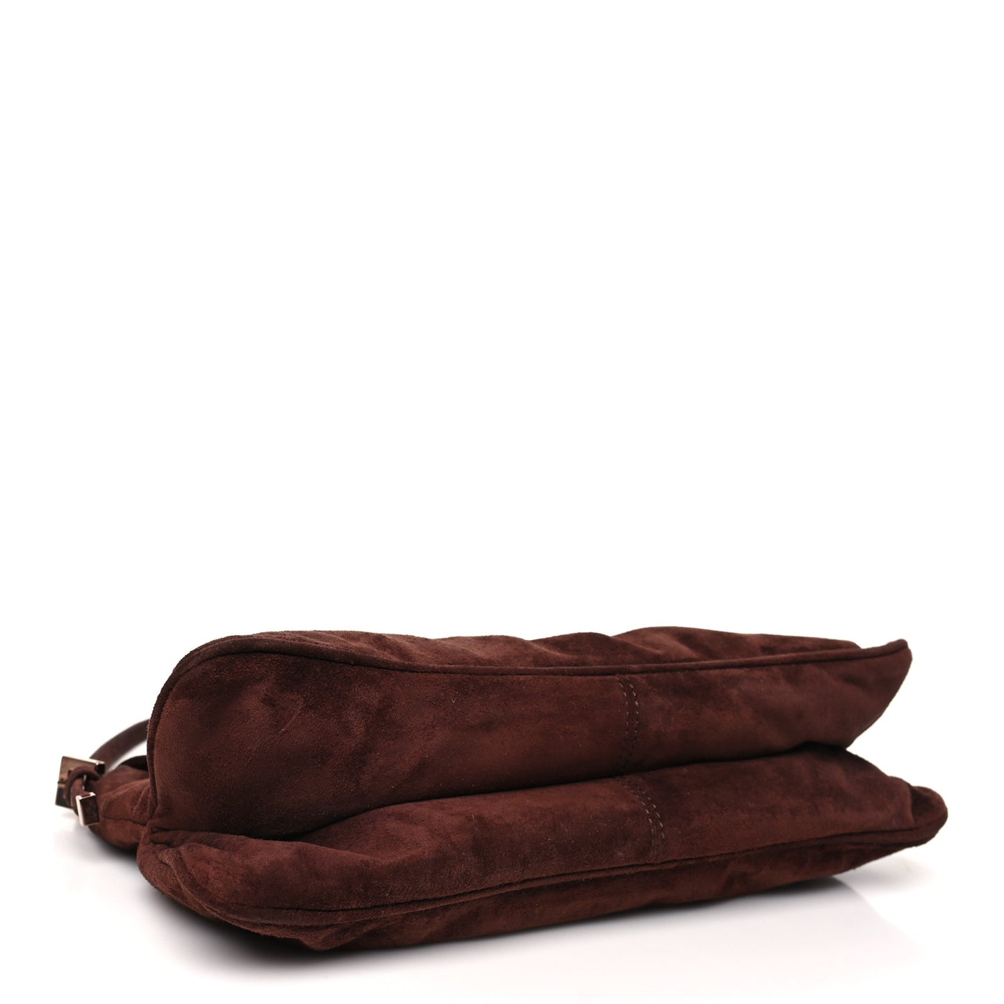 Suede Baguette Shoulder Bag Brown