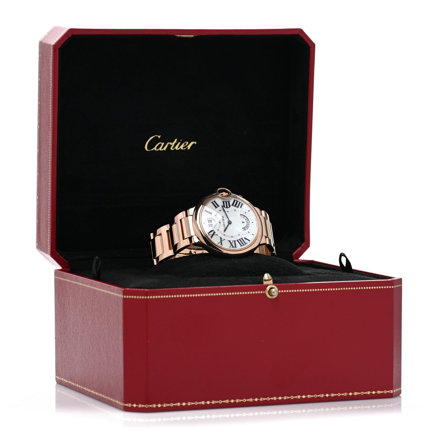 18K Pink Gold 38mm Ballon Bleu De Cartier Automatic Watch