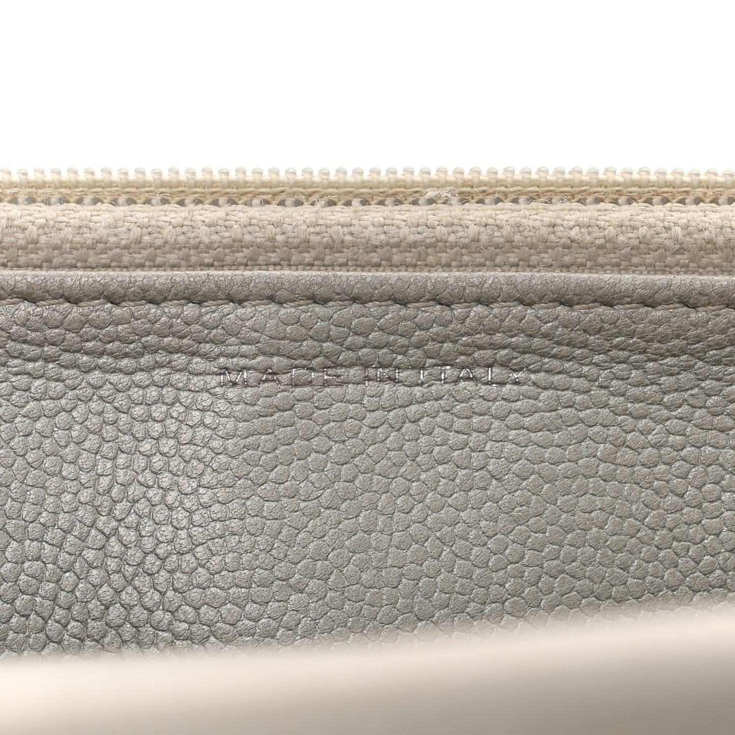 Metallic Caviar Quilted Boy Wallet On Chain WOC Silver