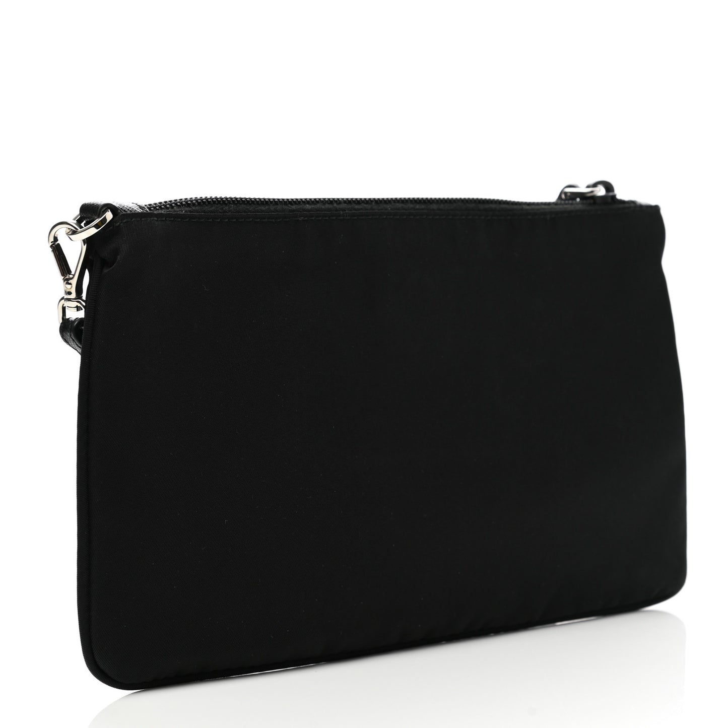 Tessuto Nylon Saffiano Wristlet Black