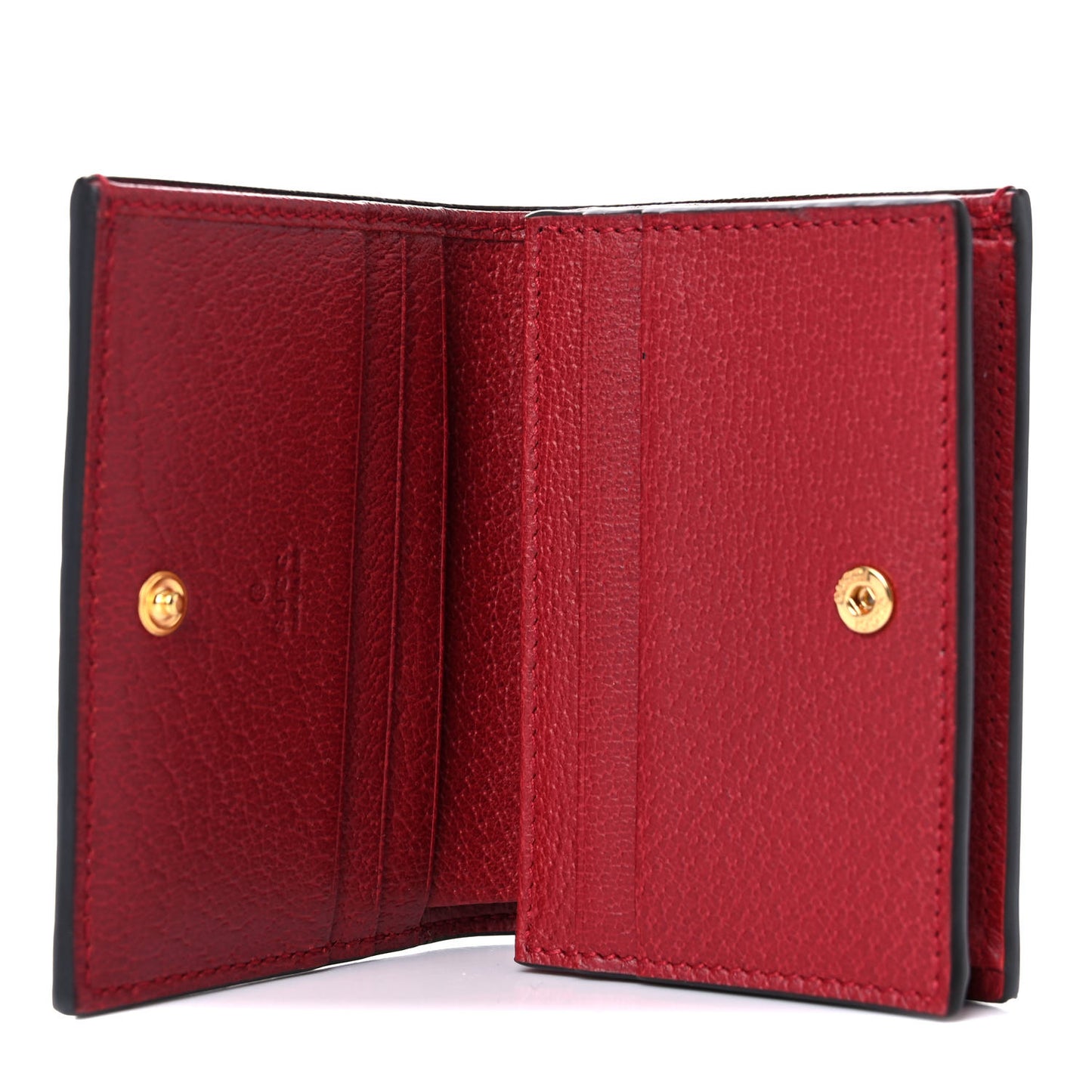 GG Supreme Monogram Flora Web Ophidia Card Case Red
