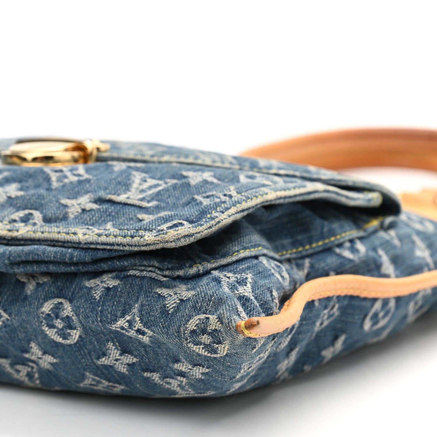 Louis Vuitton Monogram Denim Sac Plat Blue 10 of 17