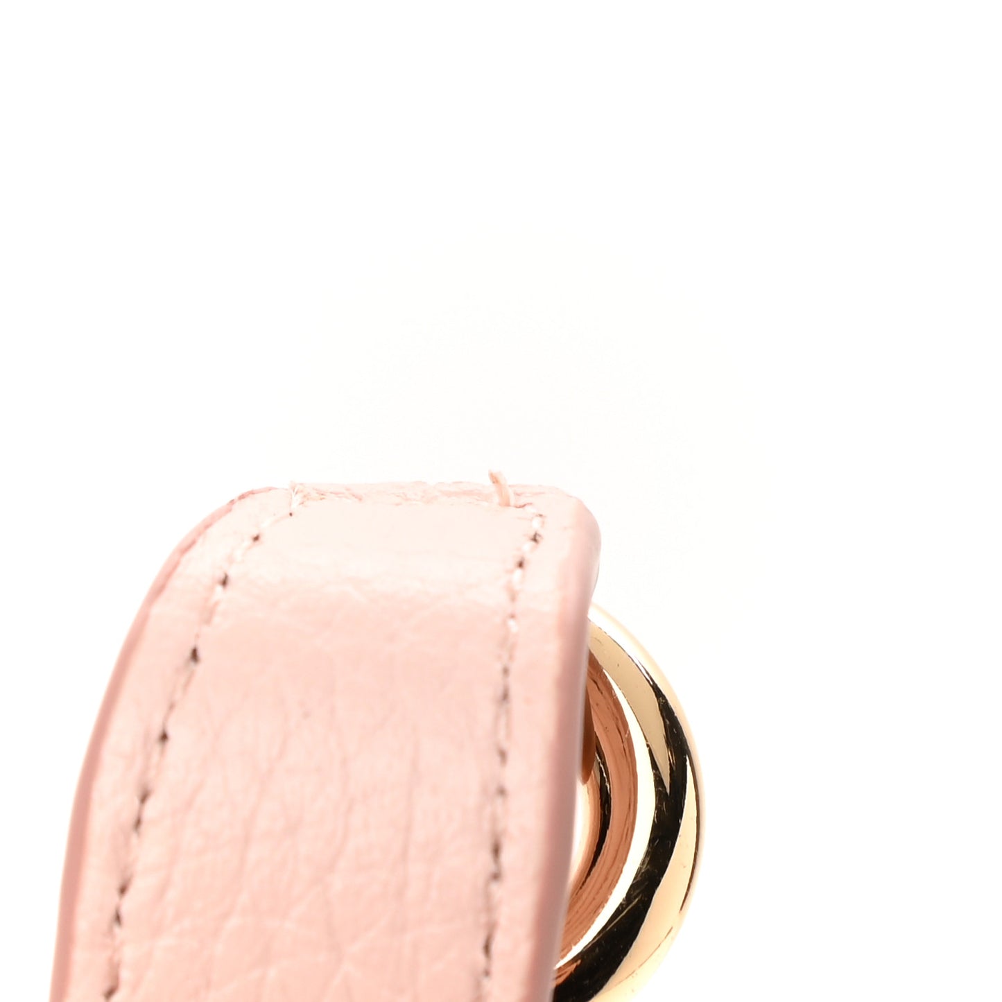 Grained Calfskin Mini Bucket Bag Peach Whip