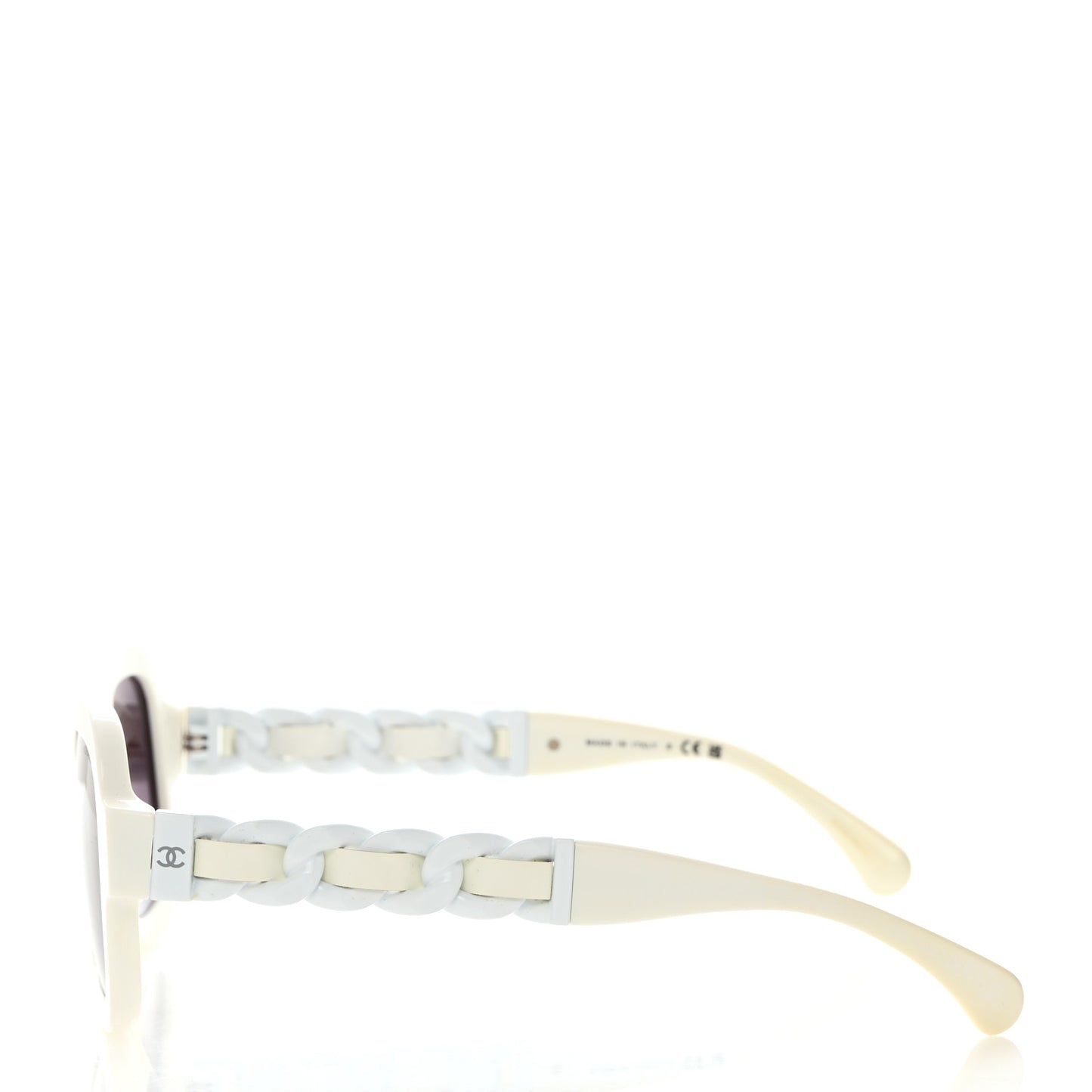 Acetate Chain Sunglasses 5465-Q-A White