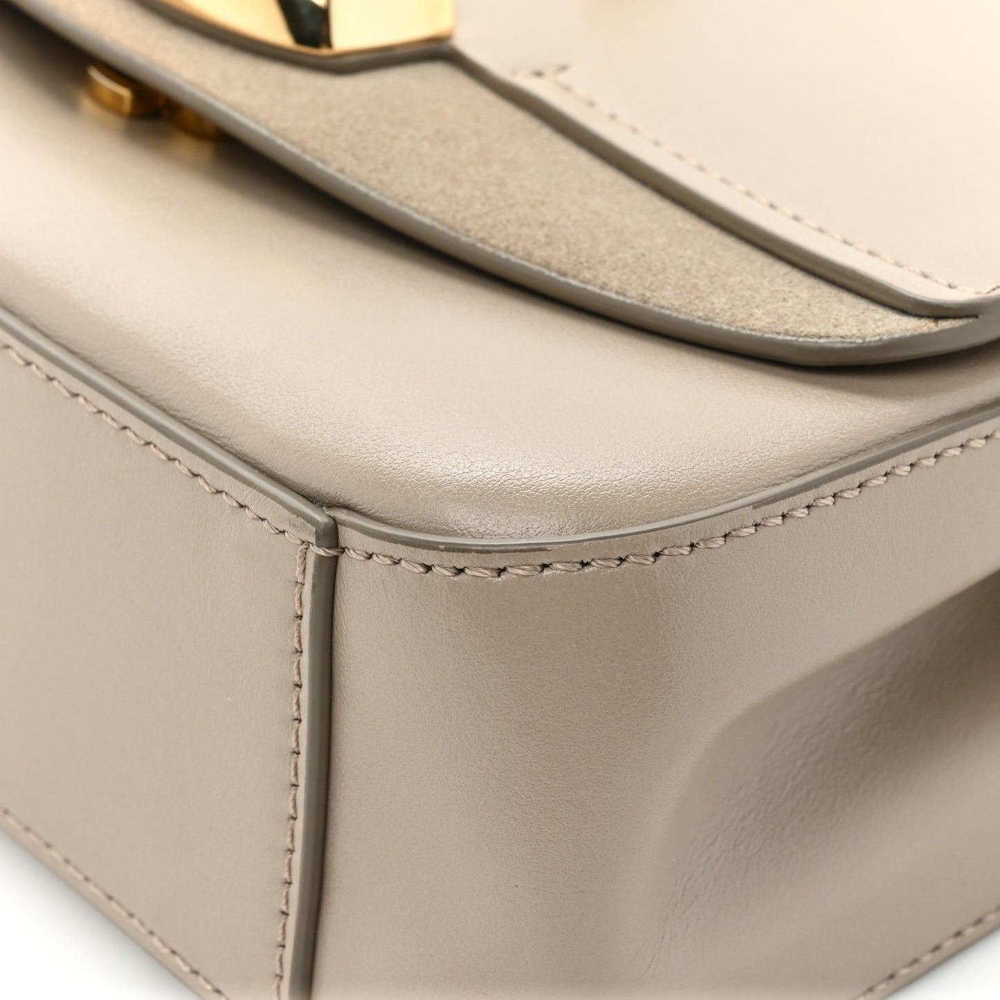 Calfskin Small C Double Carry Motty Grey