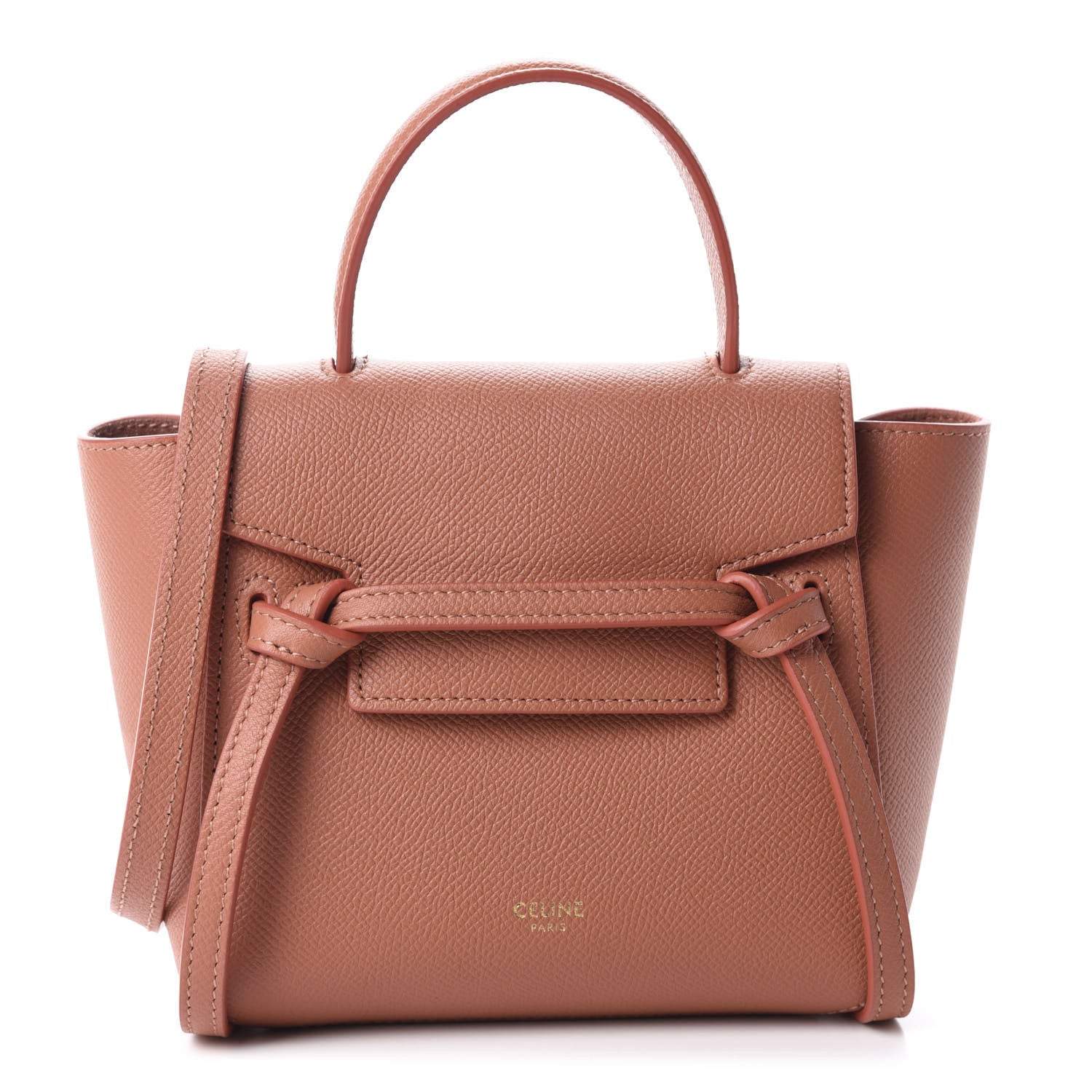 Celine Grained Calfskin Pico Belt Bag Lychee 1 of 10