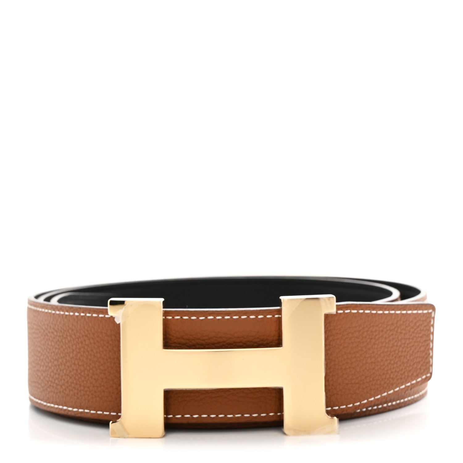 Hermes Box Togo 38mm Constance H Belt 90 36 Black Gold 1834762