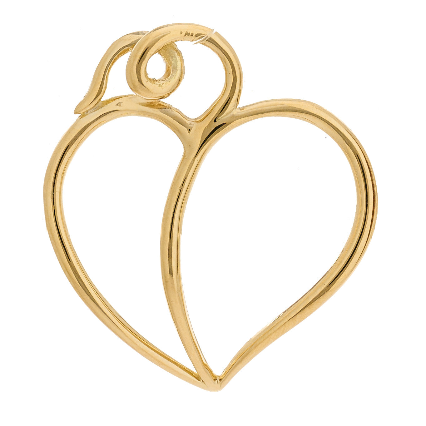 18K Yellow Gold Paloma Picasso Leaf Heart Pendant