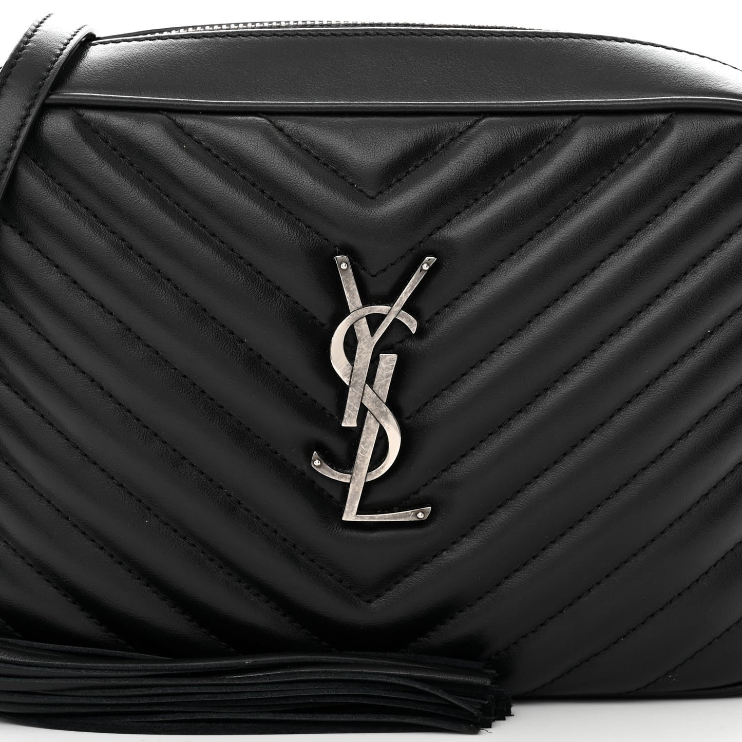 Calfskin Matelasse Monogram Lou Camera Bag Black