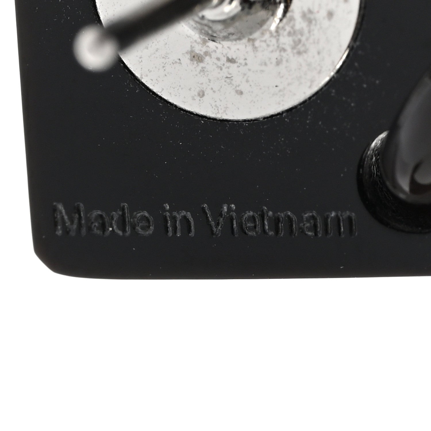 Hermes Buffalo Horn Lacquer Hava Earrings Black Blue 5 of 5