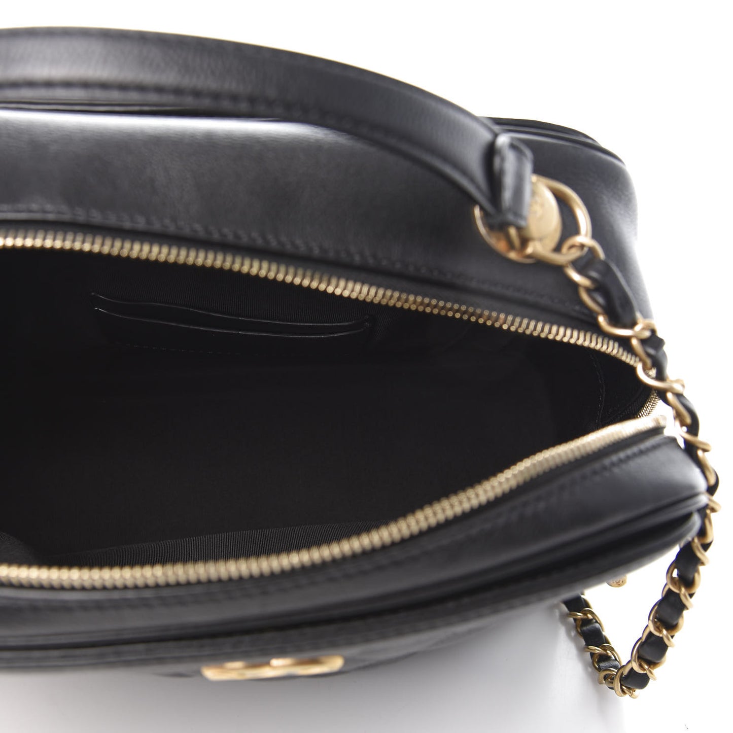 Calfskin Quilted CC Medium Vanity Case Black