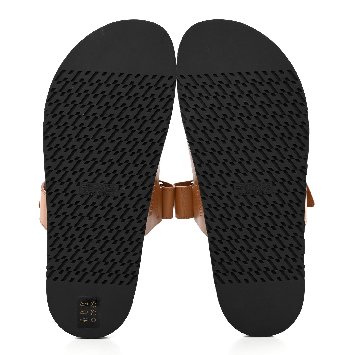 Hermes Calfskin Mens Chypre Sandals 44 Gold 5 of 12