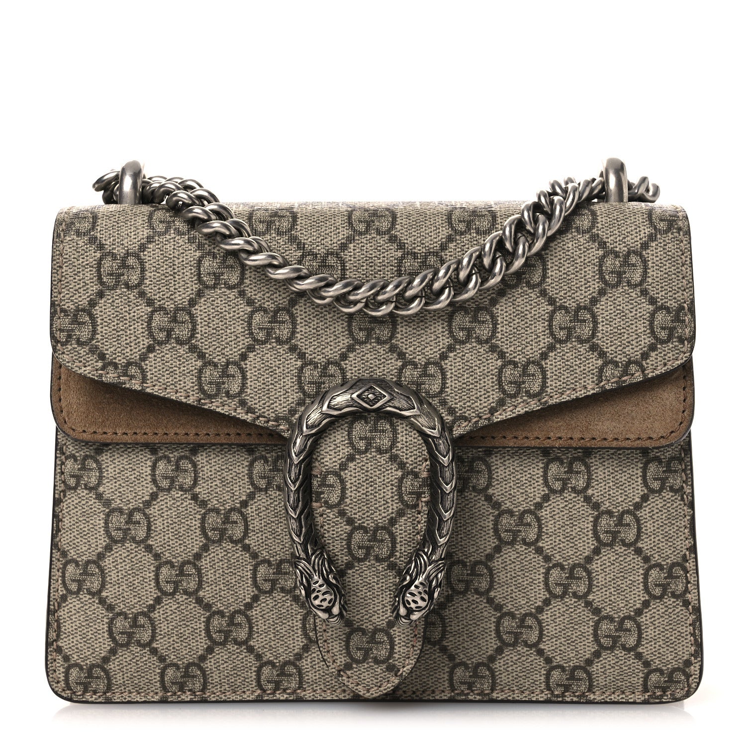Gucci GG Supreme Monogram Mini Dionysus Shoulder Bag Taupe 1905435