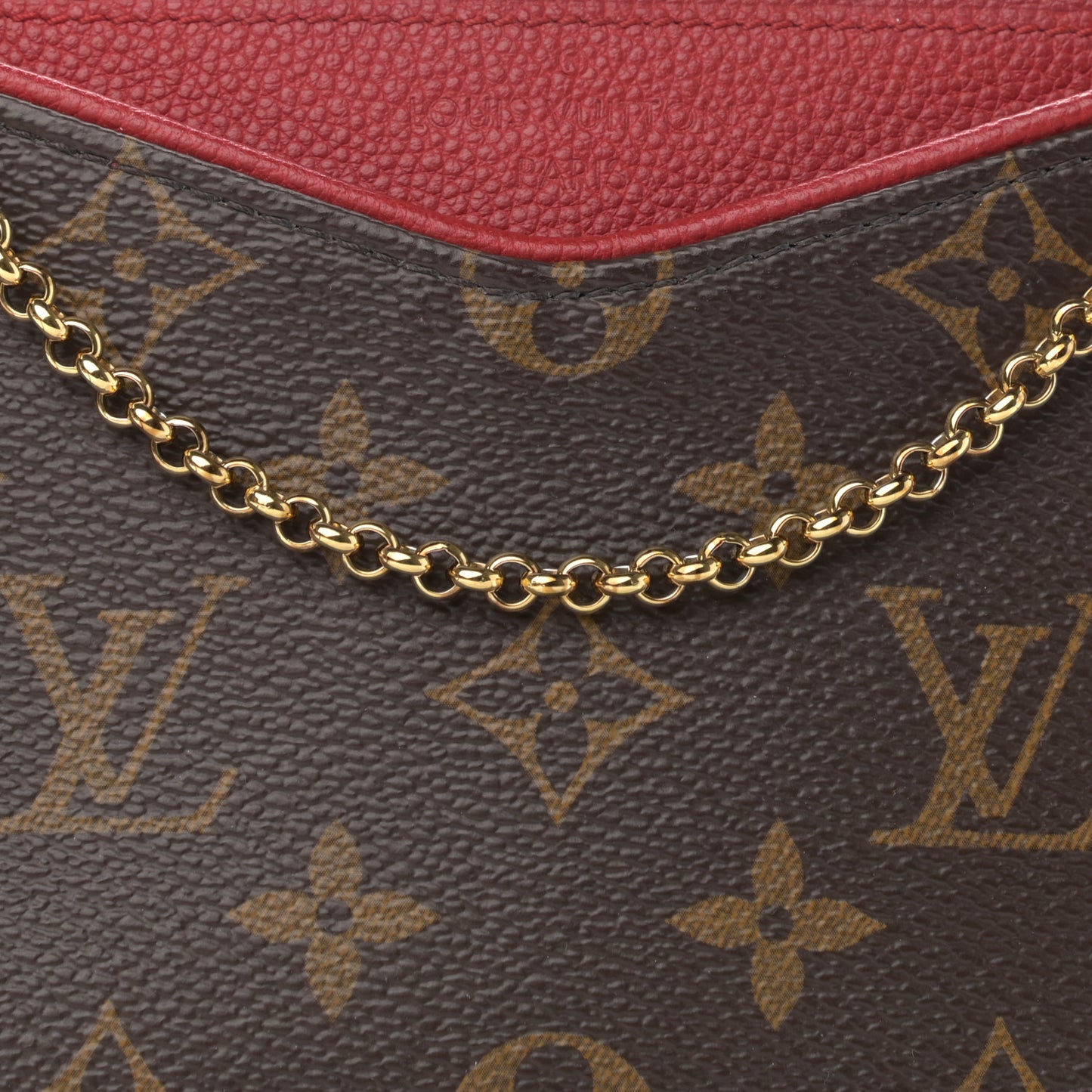 Monogram Pallas Clutch Cherry