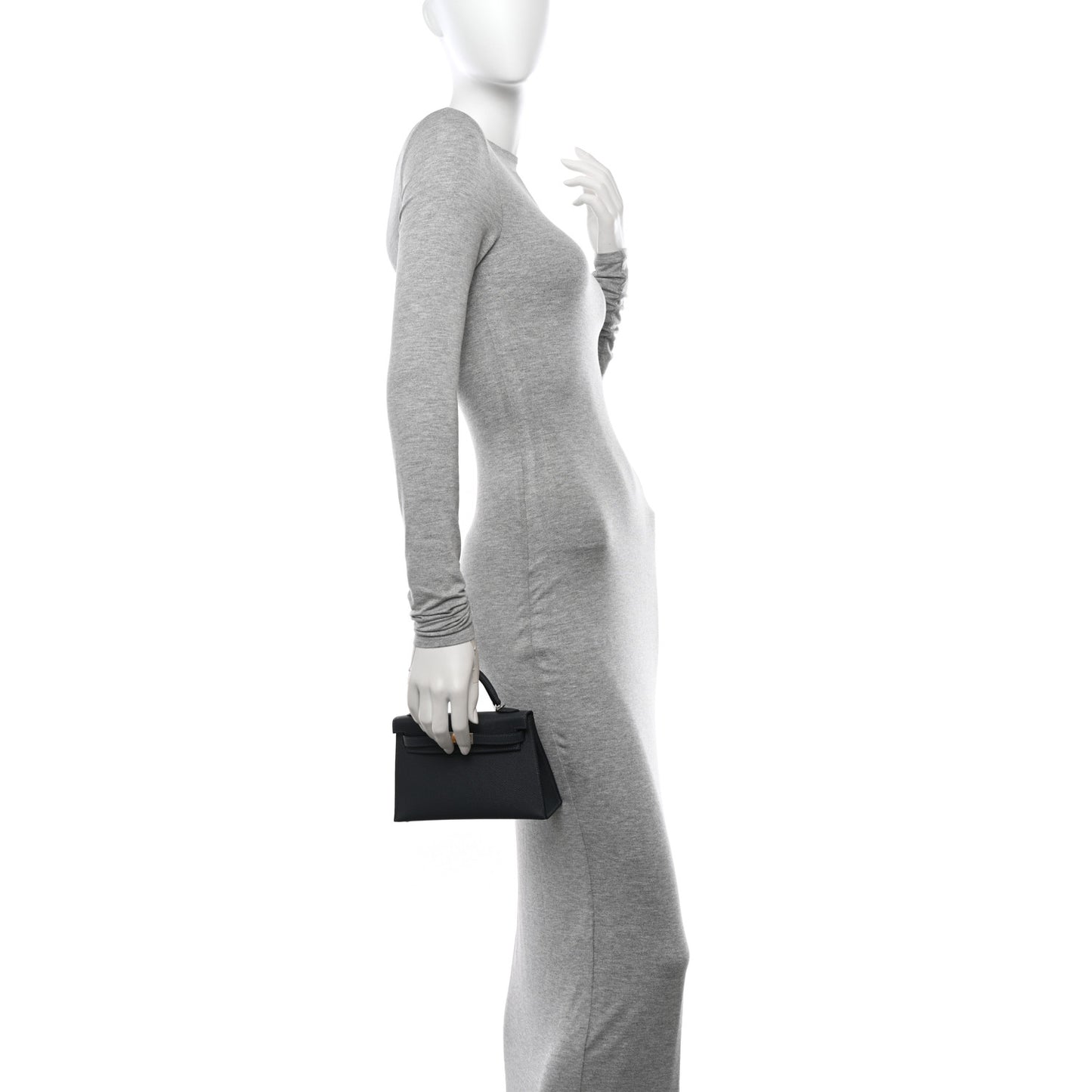Epsom Mini Kelly Sellier 20 Gris Misty