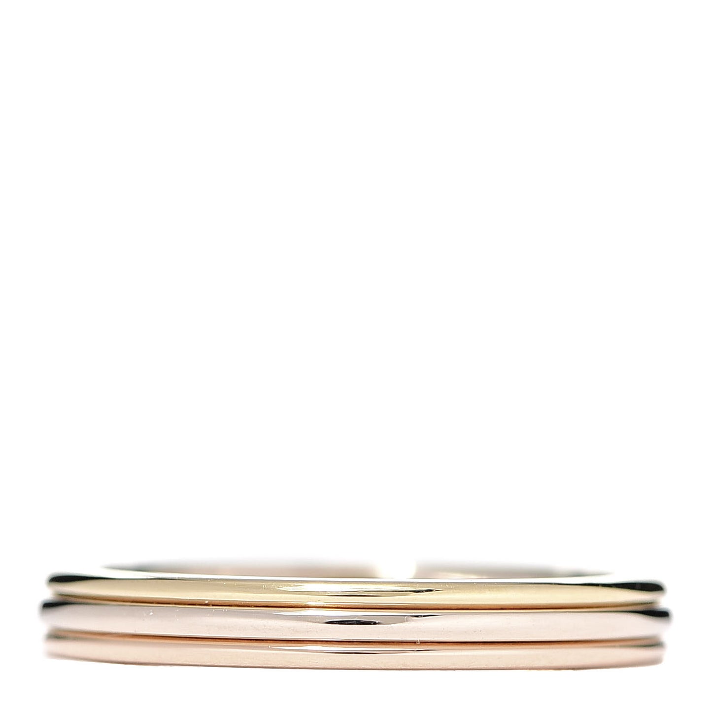 18K Pink White Yellow Gold 2.8mm Trinity Wedding Band Ring 50 5.25