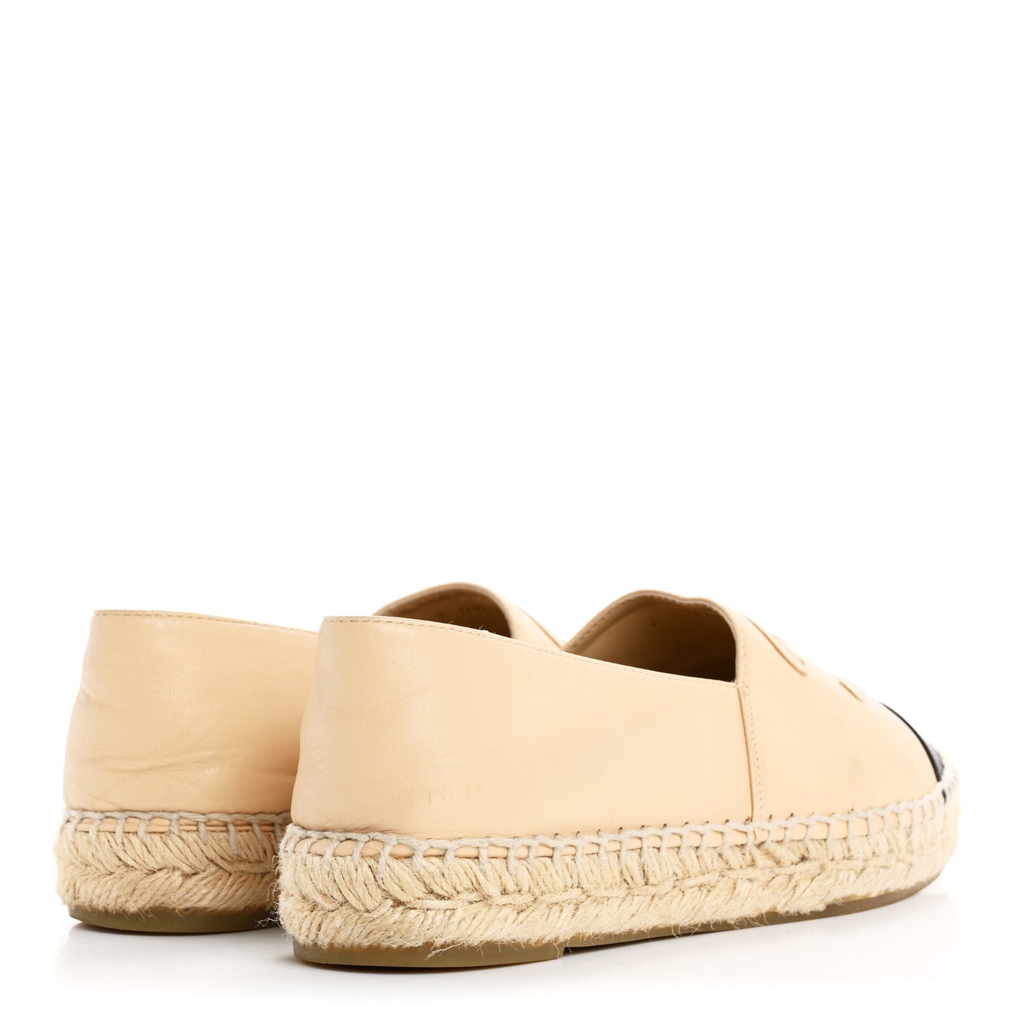 Lambskin CC Espadrilles 36 Beige Black