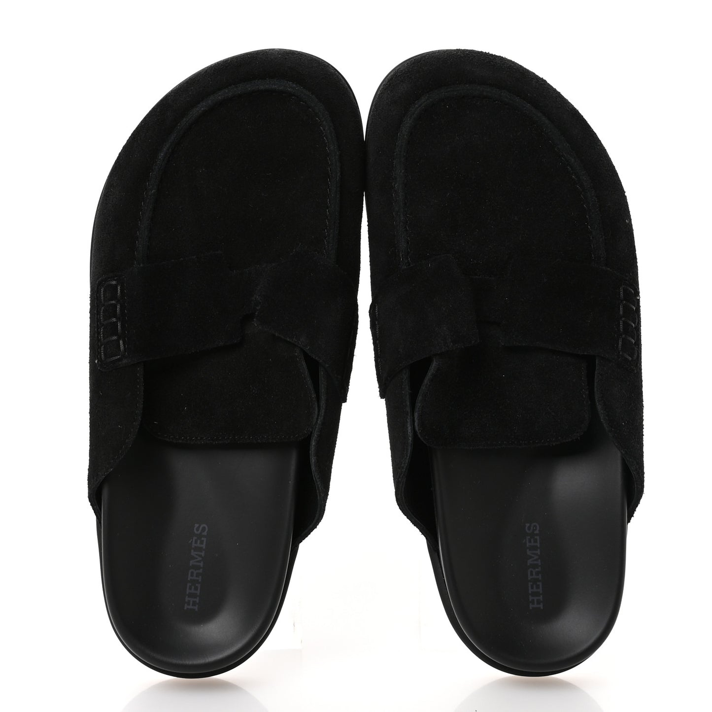 Suede Calfskin Go Mules 38 Black