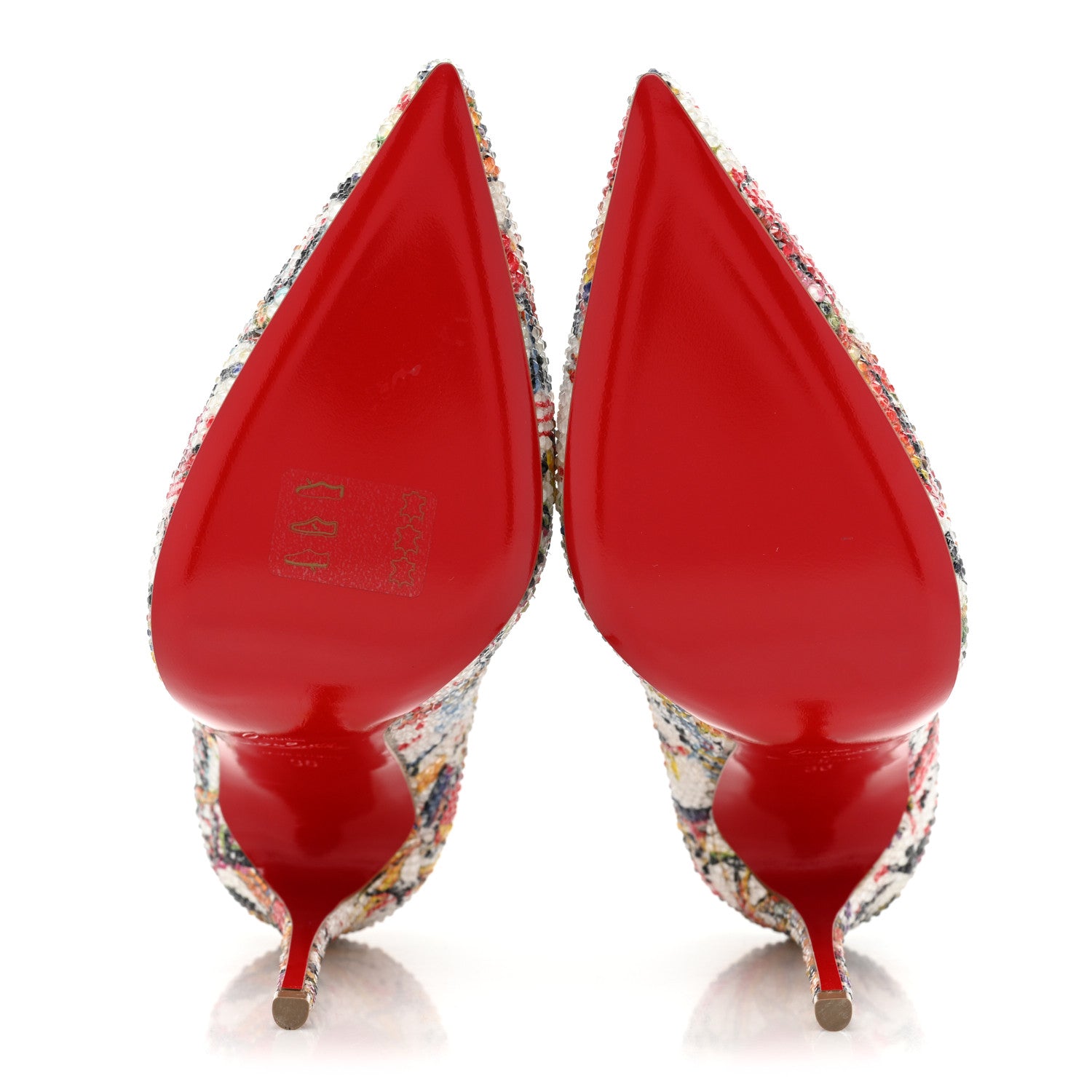 Christian Louboutin Crepe Satin Crystal Printed So Kate Strass Freedom 120 Pumps 36 Multicolor 5 of 7