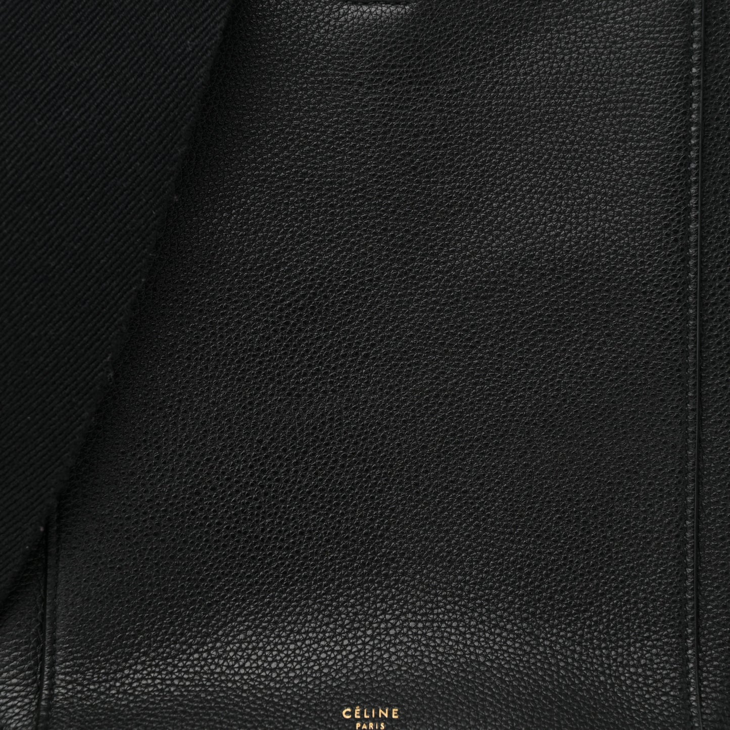 Soft Grained Calfskin Small Sangle Bucket Bag Black