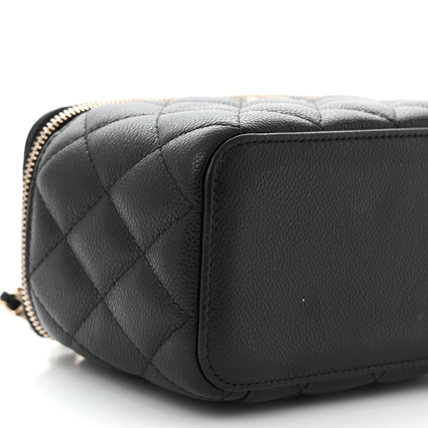 Chanel Caviar Quilted Small Tiny CC Vanity Case With Chain Black 9 of 12