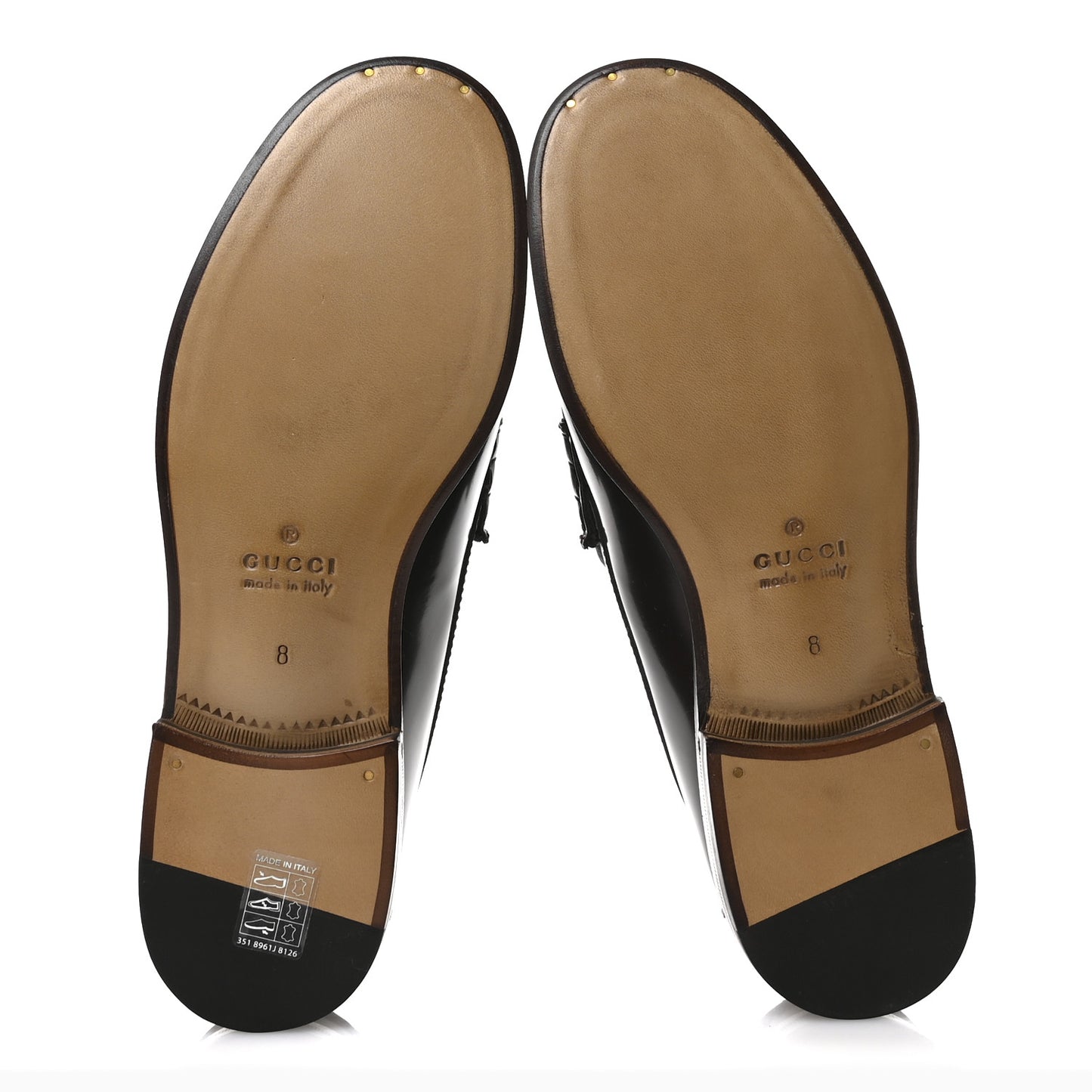 Calfskin GG Embossed Horsebit Loafers 8 Cocoa