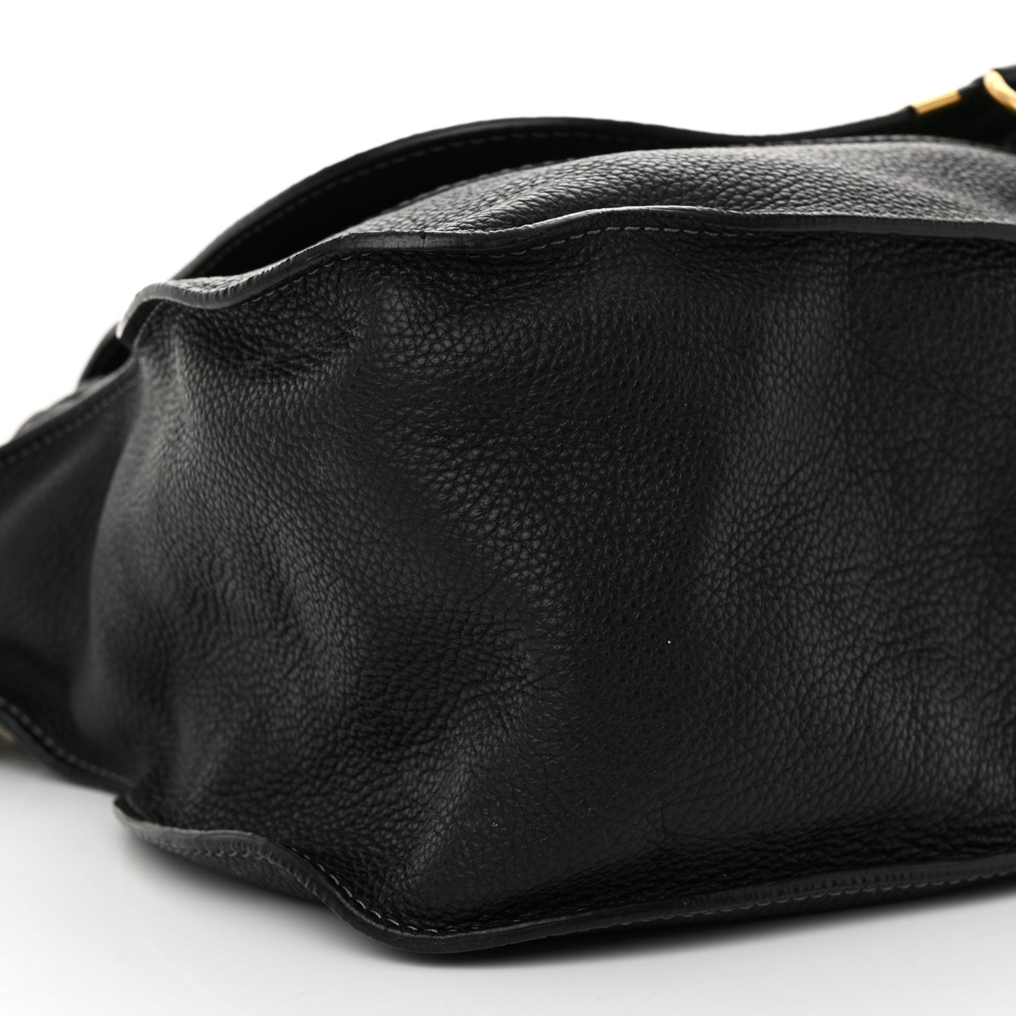 Calfskin Large Marcie Satchel Black