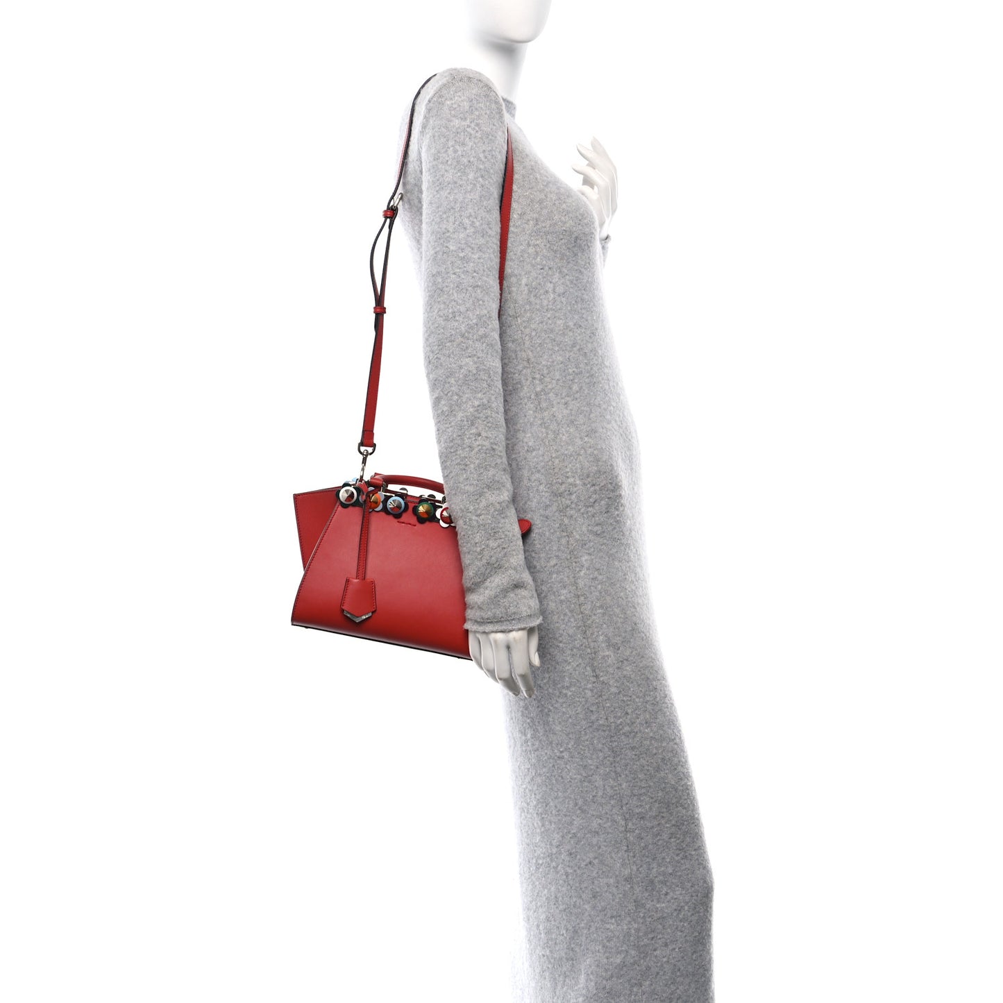 Vitello Dolce Plexiglass Flowerland Studded Mini 3Jours Tote Bloody Mary Multicolor