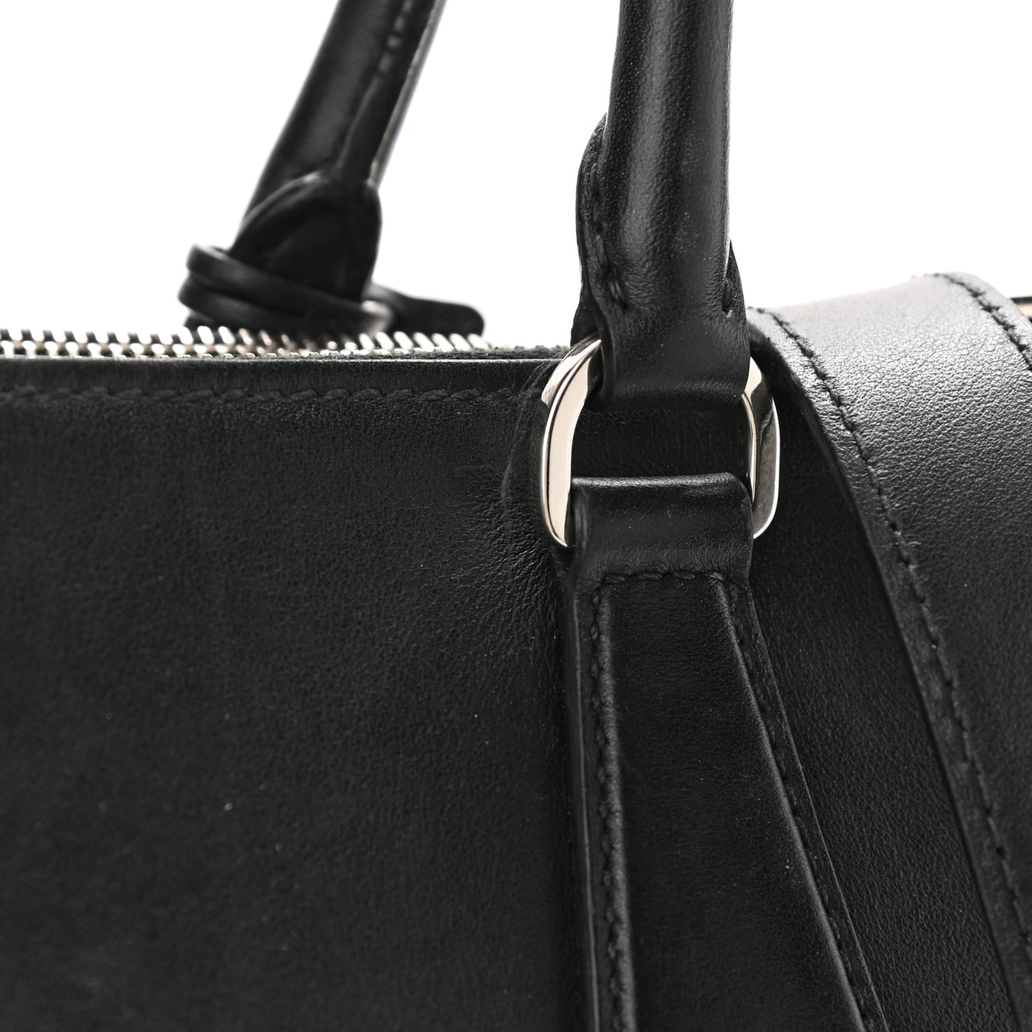 Soft Calfskin Galleria Double Zip Tote Black