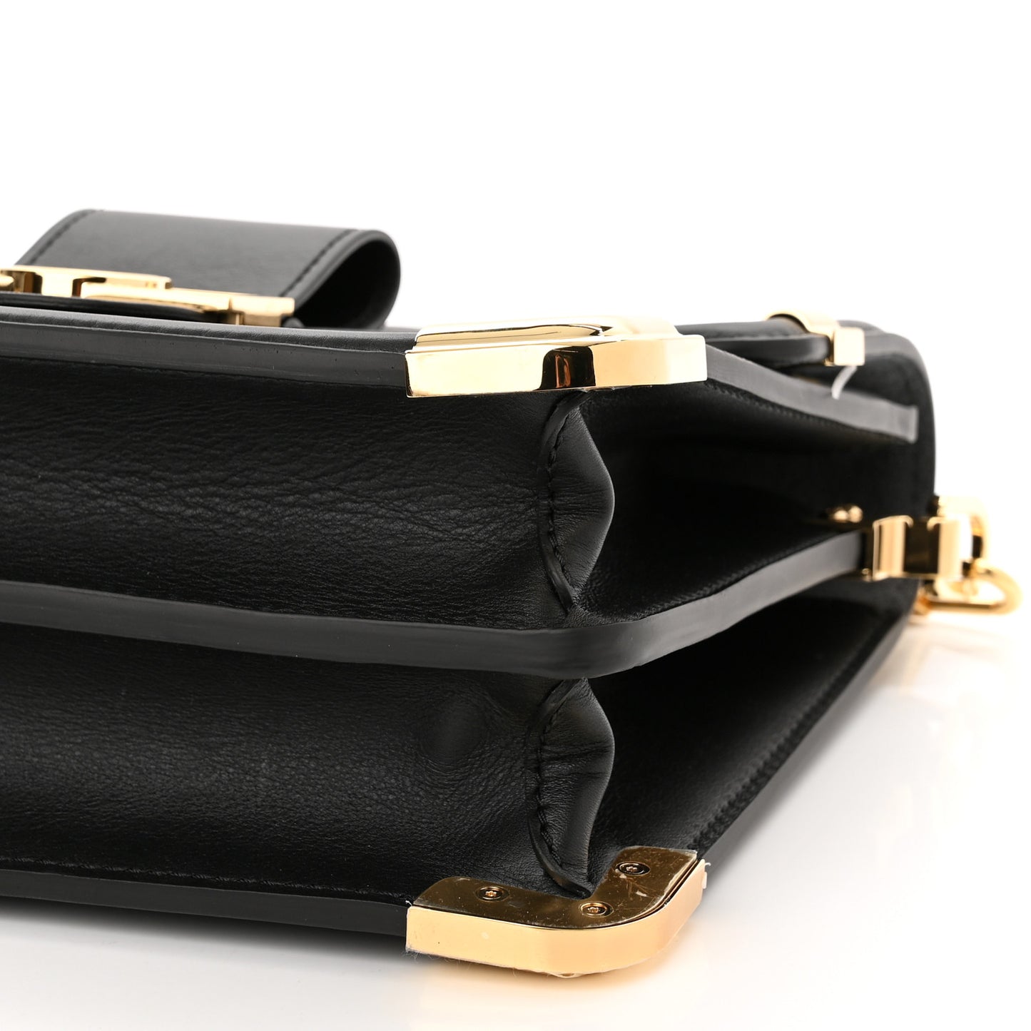 Calfskin Nanogram Embossed Dauphine MM Black