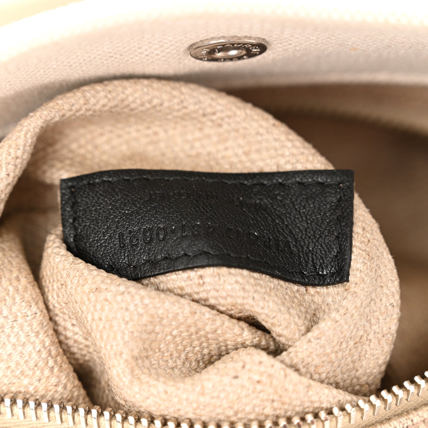 Linen Calfskin Small Rive Gauche Tote Optic White