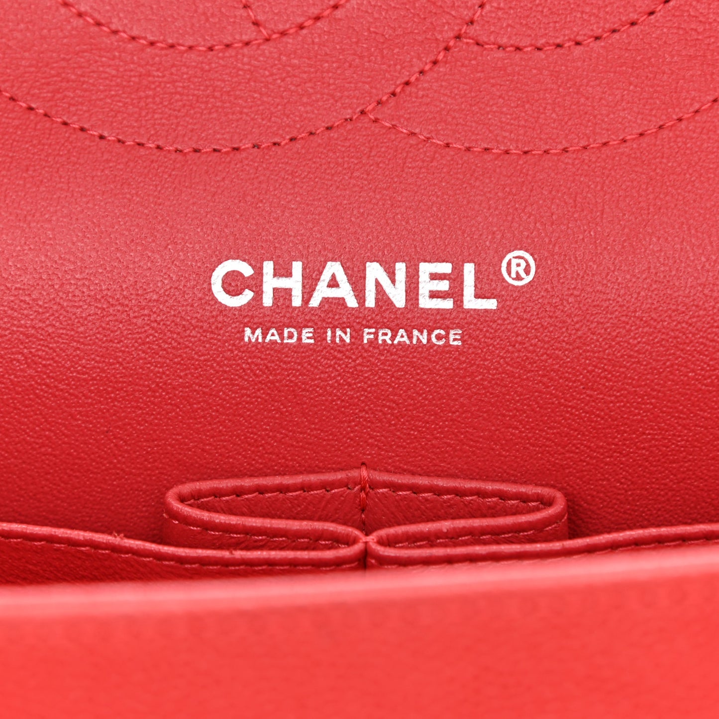 Iridescent Caviar Quilted Jumbo Double Flap Red