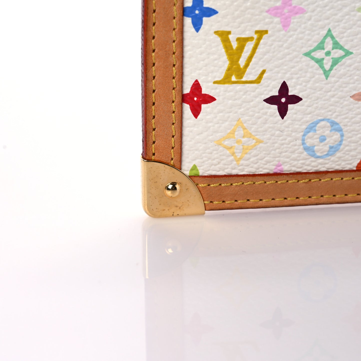 Monogram Multicolor Key Pouch White