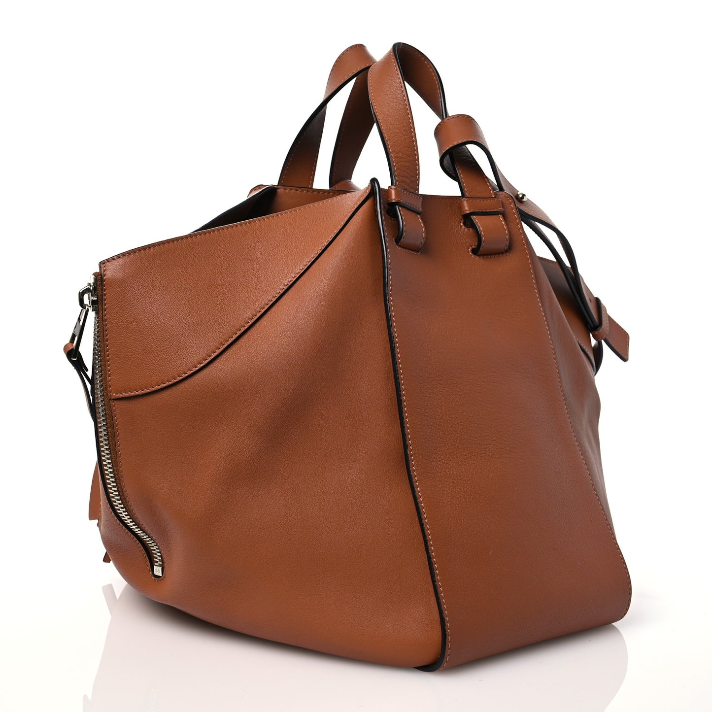 Calfskin Medium Hammock Shoulder Bag Tan