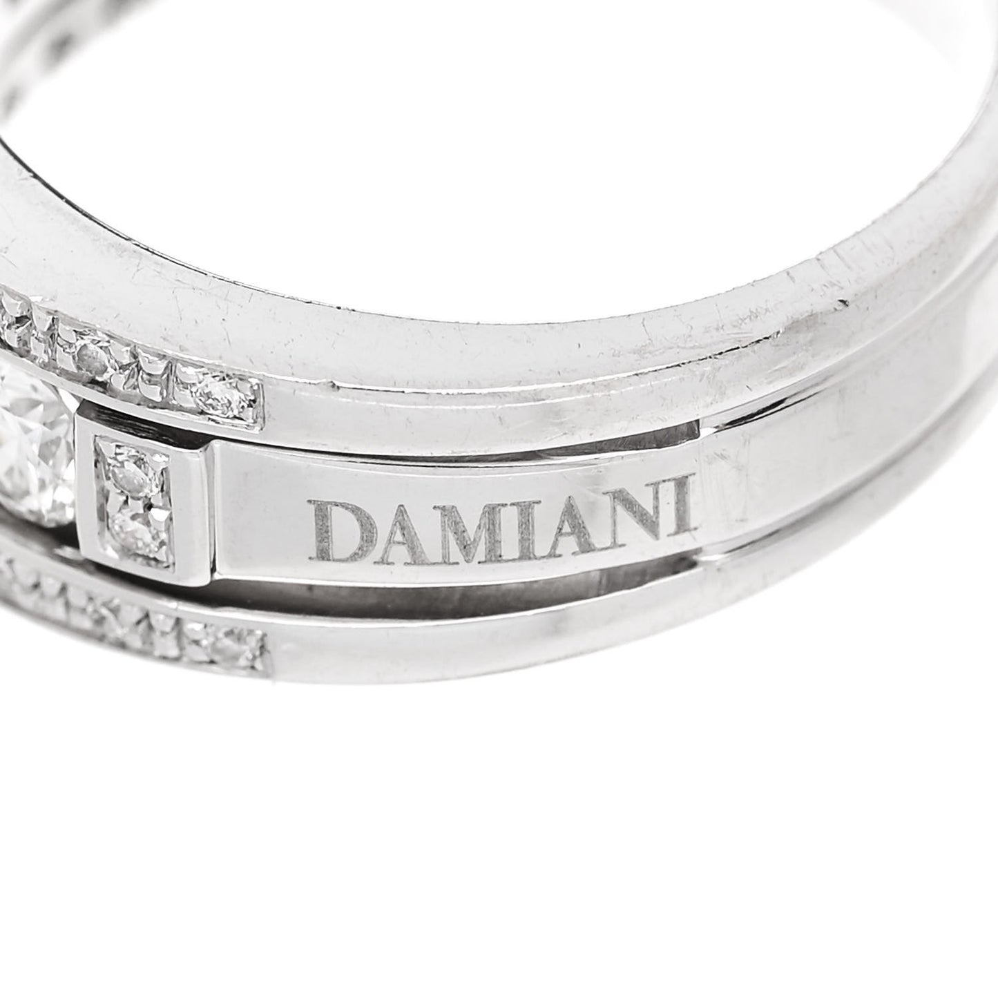 18K White Gold Diamond Belle Epoque Band Ring 53 6.25