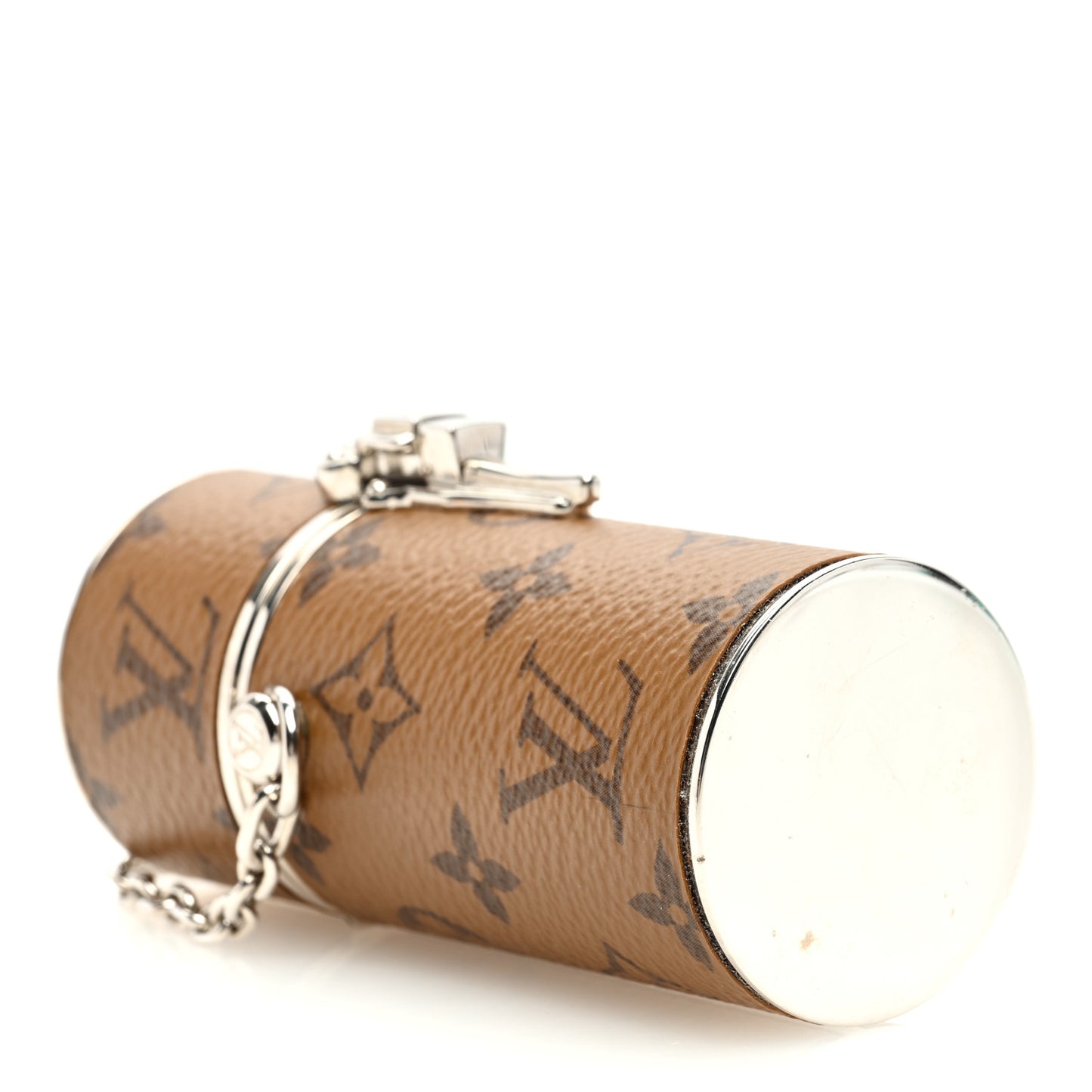 Reverse Monogram Chain Lipstick Case