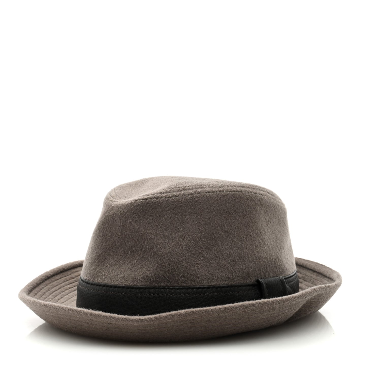 Cashmere Deerskin Funk Drap Hat 58 Ecorce Marron