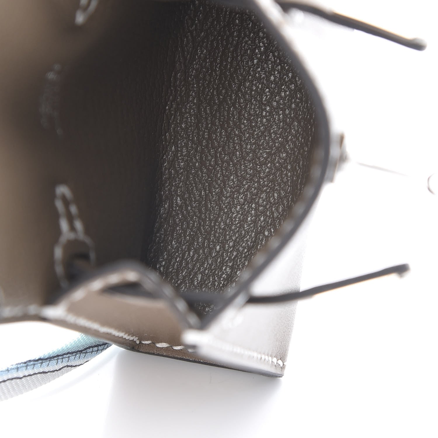 Hermes Tadelakt Mini Kelly Twilly Bag Charm Etoupe 3 of 6