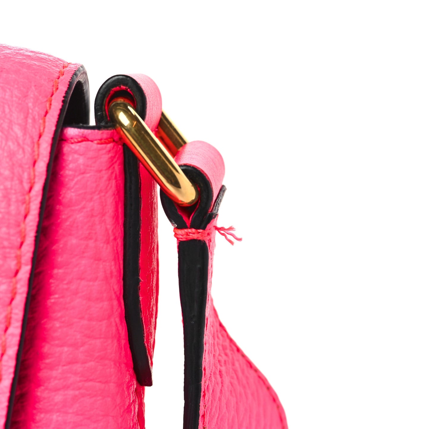 Calfskin Smooth Grain Small Burleigh Crossbody Bag Neon Pink