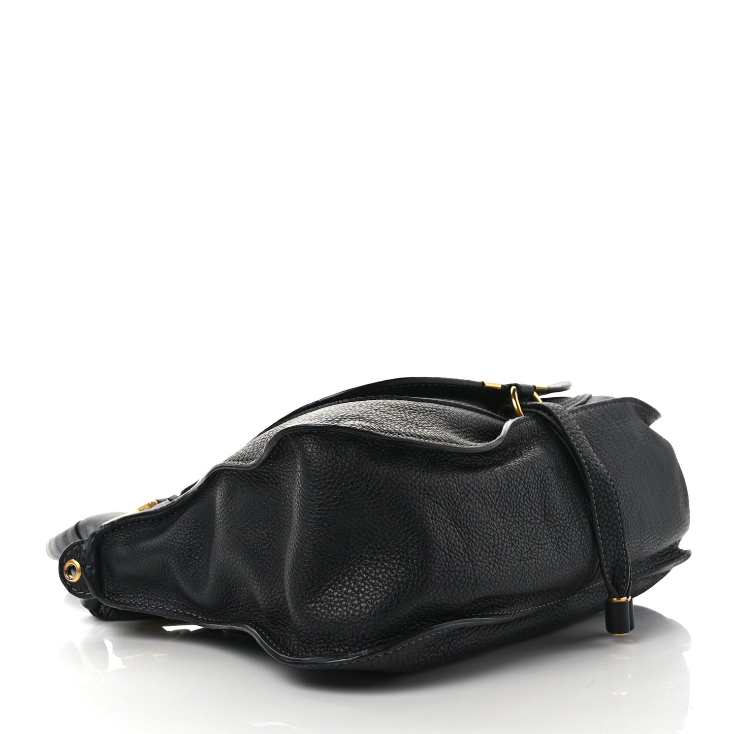 Calfskin Medium Marcie Satchel Black
