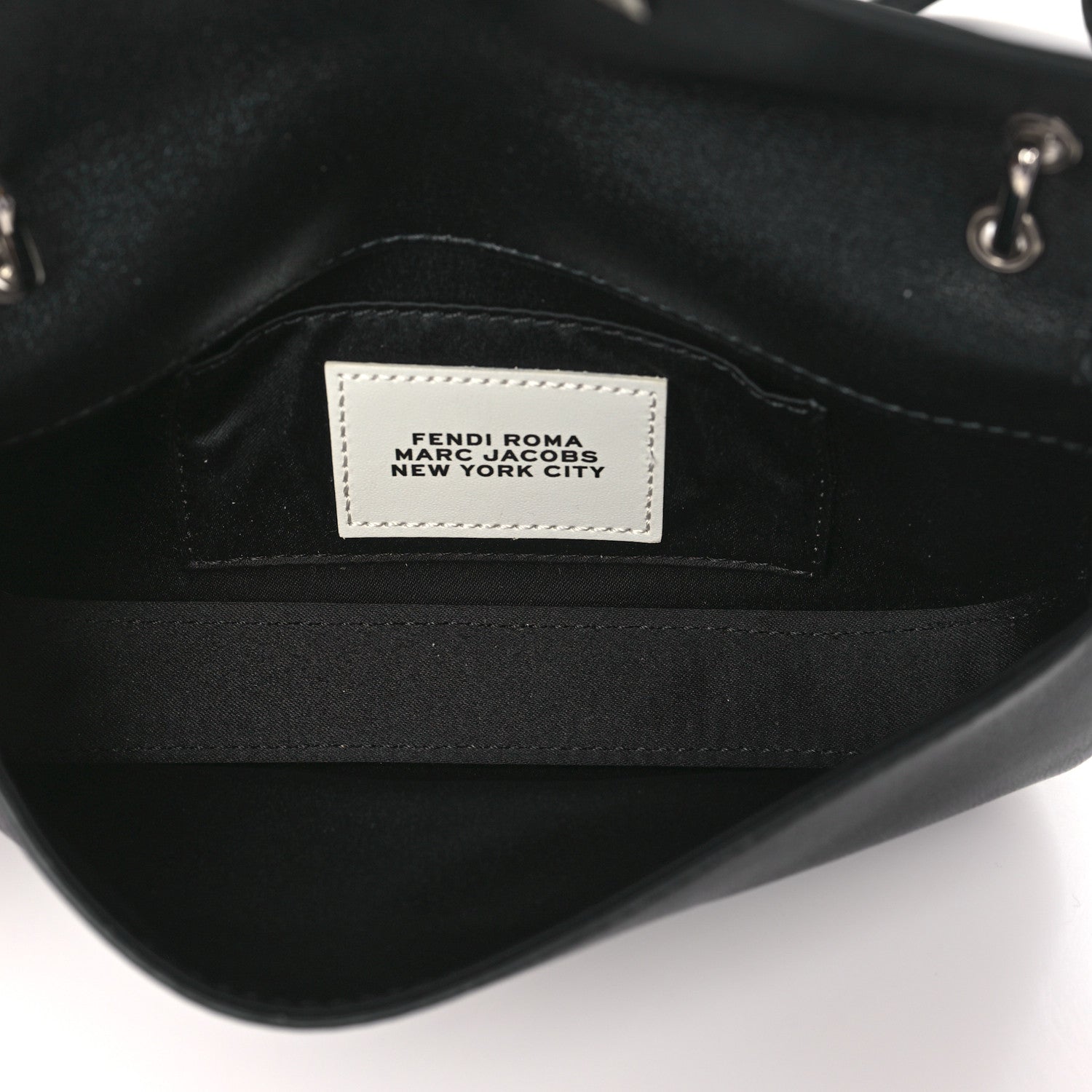Fendi X MARC JACOBS Nappa Logo Phone Baguette Black 5 of 9