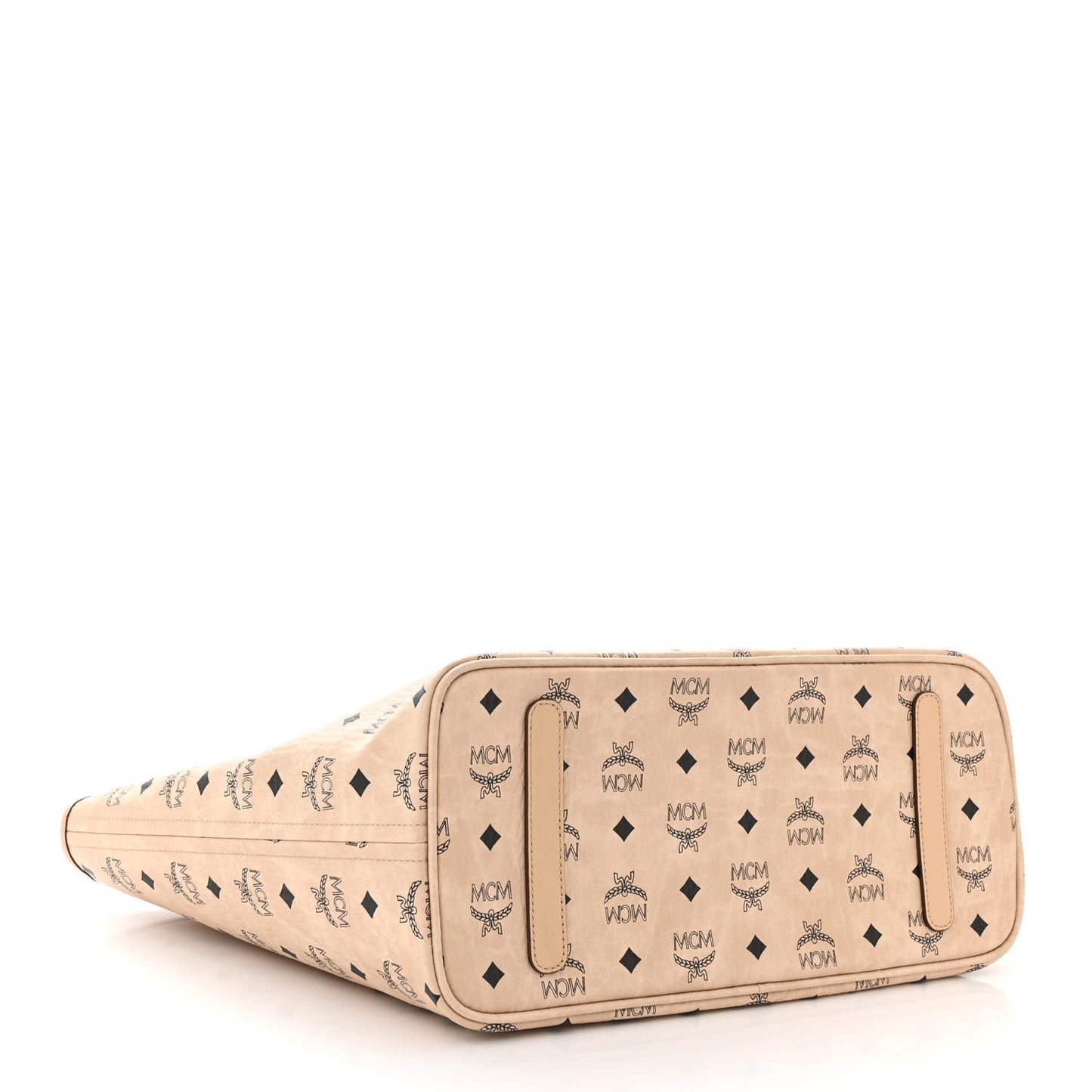 Visetos Medium Top Zip Shopper Tote Beige