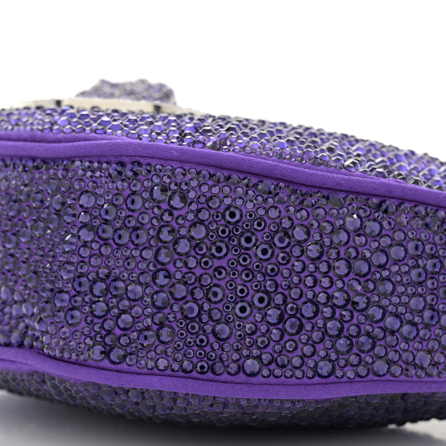 Versace Crystal Repeat Mini Hobo Purple 9 of 13